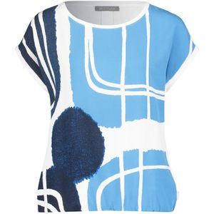 Betty & Co, Tops, Dames, Veelkleurig, XL, Grafisch Print Casual Shirt