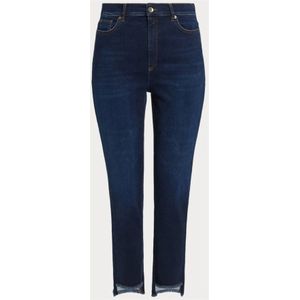 Marina Rinaldi, Jeans, Dames, Blauw, XL, Denim, Slim-fit Asymmetrische Jeans