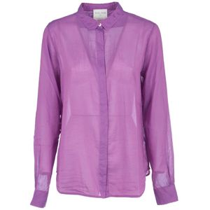 Forte Forte, Blouses & Shirts, Dames, Paars, L, Reguliere Voile Overhemden