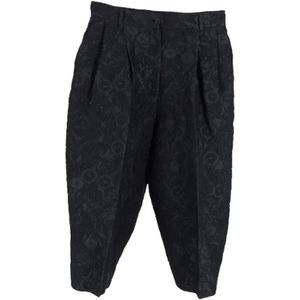 Dolce & Gabbana Pre-owned, Pre-owned, Dames, Zwart, S, Polyester, Pre-owned Polyester bottoms