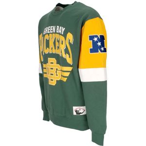 Mitchell & Ness, Sweatshirts & Hoodies, Heren, Veelkleurig, L, Katoen, Green Bay Packers Crewneck Sweatshirt