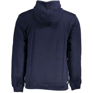 Fila, Sweatshirts & Hoodies, Heren, Blauw, M, Katoen, Blauwe Katoenen Hoodie met Zak