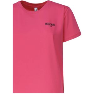 Moschino, Tops, Dames, Roze, M, Katoen, T-Shirts