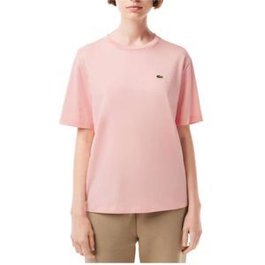 Lacoste, Tops, Dames, Roze, XL, Tf 5441 Tee-Shirt Collectie