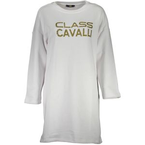 Cavalli Class, Kleedjes, Dames, Wit, L, Sportief Herenoverhemd Lange Mouw Wit