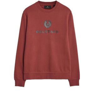 Belstaff, Sweatshirts & Hoodies, Heren, Rood, M, Katoen, Signature Crewneck Sweatshirt in Lava Red