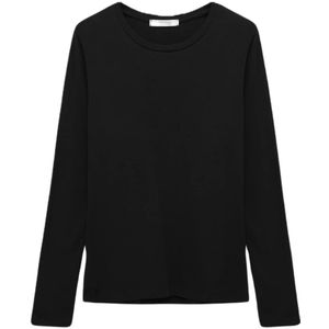 Dorothee Schumacher, Tops, Dames, Zwart, XL, Katoen, Geribbelde longsleeve top All Time Favorites