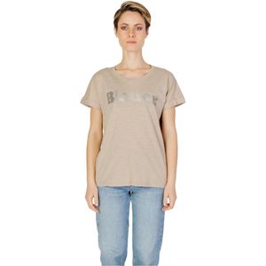 Blauer, Tops, Dames, Beige, M, Dames T-Shirt Lente/Zomer Collectie
