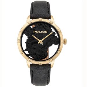 Police, Accessoires, Dames, Geel, ONE Size, Stijlvol Gouden Dames Analoge Horloge