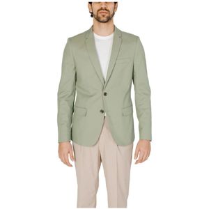 Antony Morato, Jassen, Heren, Groen, 2Xl, Katoen, Groene Blazer Met Knoopsluiting