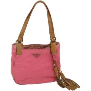 Prada Vintage, Pre-owned Fabric handbags Roze, Dames, Maat:ONE Size