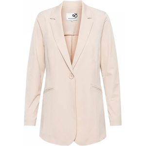 &Co Woman, Jassen, Dames, Beige, XL, Lange Reis Blazer