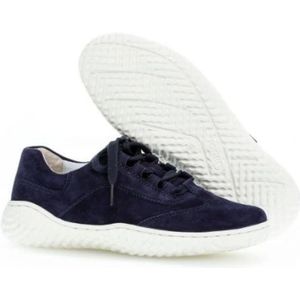 Gabor, Blauwe Suède Sneakers met Optifit Binnenzool Blauw, Dames, Maat:38 1/2 EU