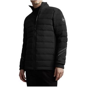 Canada Goose, Jassen, Heren, Zwart, L, Leer, Hy Bridge Black Label Bomber Jas