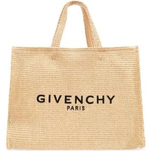 Givenchy, Tassen, Dames, Beige, ONE Size, Katoen, Beige Gevlochten Design Tote Tas