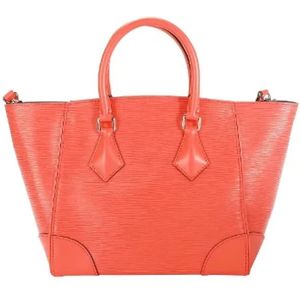 Louis Vuitton Vintage, Pre-owned, Dames, Oranje, ONE Size, Leer, Tweedehands leren Louis Vuitton tassen