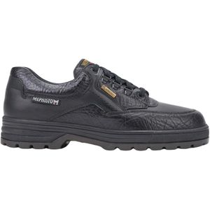 Mephisto, Schoenen, Heren, Zwart, 40 1/2 EU, Leer, Waterdichte Veterschoen voor Heren