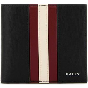 Bally, Accessoires, Heren, Zwart, ONE Size, Klassieke Zwarte Leren Portemonnee