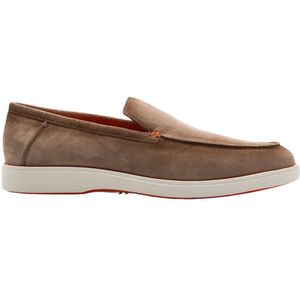 Santoni, Schoenen, Heren, Bruin, 45 1/2 EU, Suède, Beige Suède Loafer