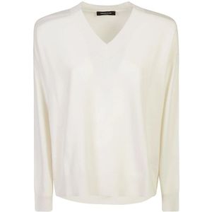 Fabiana Filippi, Truien, Dames, Beige, M, Kasjmier, Crème Sweatshirt Aw 24 Dameskleding