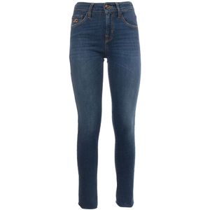 Jacob Cohën, Blauwe Denim Jeans met Geborduurd Logo Blauw, Dames, Maat:W29