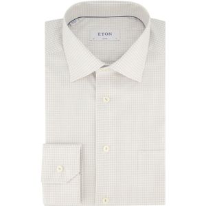 Eton, Overhemden, Heren, Beige, 6Xl, Katoen, Beige Classic Fit Business Overhemd