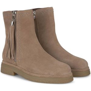 Alma EN Pena, Schoenen, Dames, Beige, 39 EU, Leer, Kwast plat laarsje