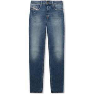 Diesel, ‘2023 D-Finitive L.32’ taps toelopende jeans Blauw, Heren, Maat:W33 L32