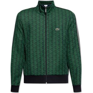 Lacoste, Trainingsjack met monogram Groen, Heren, Maat:M