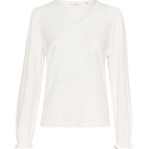 Cream, Tops, Dames, Wit, 2Xl, Vrouwelijke Broderie Anglaise Blouse Snow White