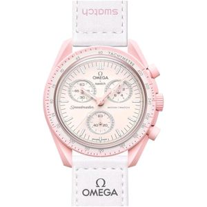 Omega, Bioceramic Moonswatch Mission to Venus Roze, Dames, Maat:ONE Size
