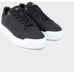 Filling Pieces, Schoenen, Dames, Zwart, 41 EU, Leer, Zwarte leren Avenue Sneakers