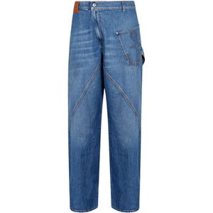 JW Anderson, Jeans, Heren, Blauw, W36, Denim, Blauwe Werkkleding Denim Jeans