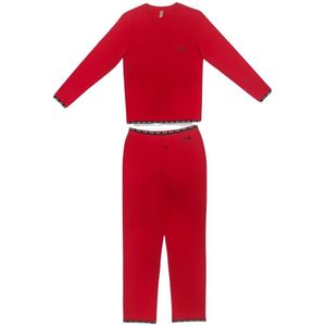 Moschino, Nachtkleding & Lounge, Heren, Rood, S, Katoen, Upgrade je pyjamacollectie met comfortabele en stijlvolle herenpyjama`s