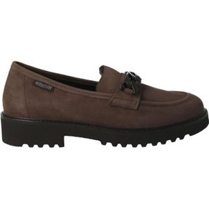 Mephisto, Schoenen, Dames, Bruin, 39 1/2 EU, Suède, Bruine Salka Damesloafer Fluweeleffect