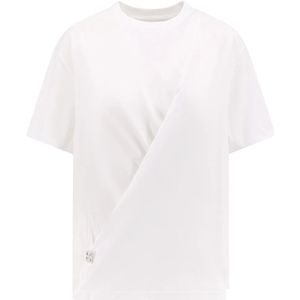 Givenchy, Tops, Dames, Wit, S, Katoen, 4G Detail Katoenen T-Shirt