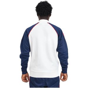 Adidas Originals, Sweatshirts & Hoodies, Heren, Veelkleurig, XL, Polyester, Klassieke SST Zip Sweatshirt Crème Blauw