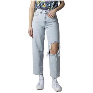 Only, Lichtblauwe Ripped Jeans Blauw, Dames, Maat:W28 L32