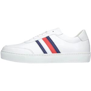 Tommy Hilfiger, Schoenen, Heren, Wit, 44 EU, Leer, Premium Cupsole Mono Lage Sneakers