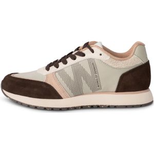 Woden, Schoenen, Dames, Beige, 39 EU, Suède, Sportieve Elegante Ronja Runner Sneaker