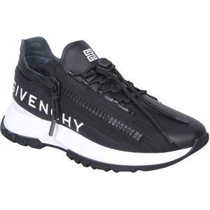 Givenchy, Schoenen, Dames, Zwart, 35 EU, Leer, Zwarte Sneakers met 4G Rits