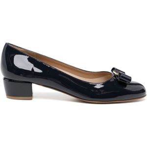 Salvatore Ferragamo, Blauwe Vara 1 Patent Pumps Blauw, Dames, Maat:38 EU