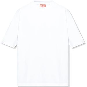 Diesel, Tops, Heren, Wit, XL, Katoen, ‘T-Boggy-Megoval-D‘ T-shirt