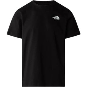 The North Face, Redbox T-Shirt Zwart-Marine-Lightening Print Zwart, Heren, Maat:S