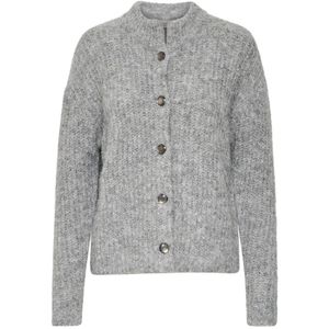 Kaffe, Cardigans Grijs, Dames, Maat:2XL