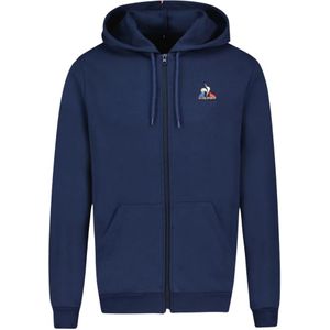 le coq sportif, Sweatshirts & Hoodies, Heren, Blauw, 3Xl, Katoen, Sweater met rits