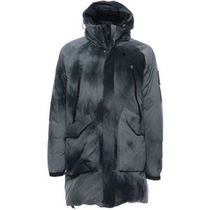 Outhere, Mantels, Heren, Grijs, M, Polyester, Stijlvolle Parka voor Mannen