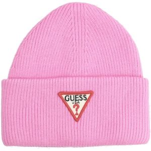 Guess, Accessoires, Dames, Roze, L, Polyester, Geborduurde logo muts - Rozetinten