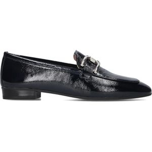 Unisa, Schoenen, Dames, Zwart, 38 EU, Leer, Zwarte Leren Loafers met Zilveren Detail