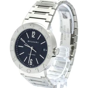 Bvlgari Vintage, Pre-owned, Dames, Zwart, ONE Size, Pre-owned Stainless Steel watches